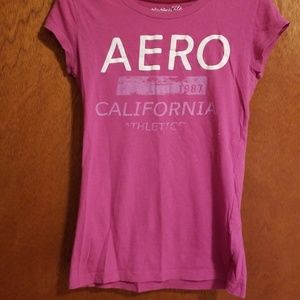 Aeropostale size S orchid logo t shirt